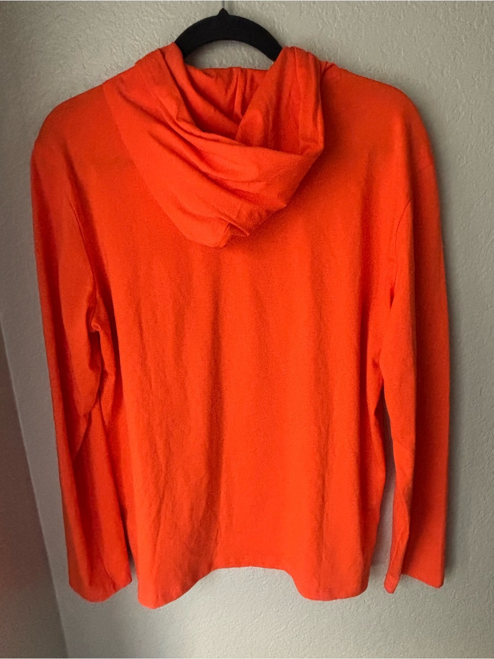 Ralph Lauren Orange Pullover Hoodie with Blue Logo - Picture 7 of 8